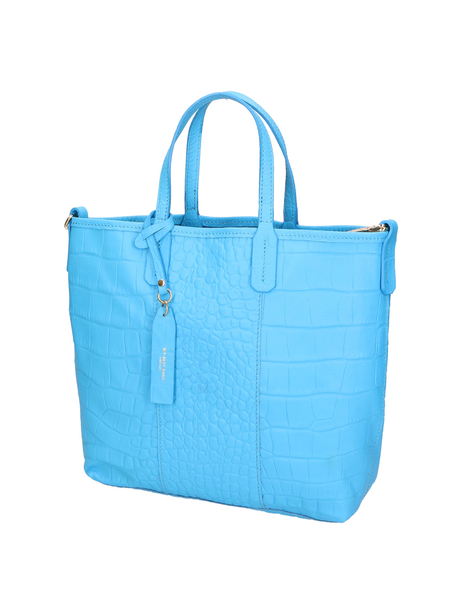Borsa a mano da donna Vera pelle MYB-7044-SS-SS99 TURCHESE My Best Bag
