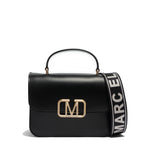 Borsa a mano da donna 100% Pvc FLAT EAR-BLACK + BRUSH GOLD Marc Ellis
