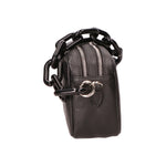 Barbara Borsa a spalla da donna Vera pelle 05706-D28 NERO BLACK Gave Lux