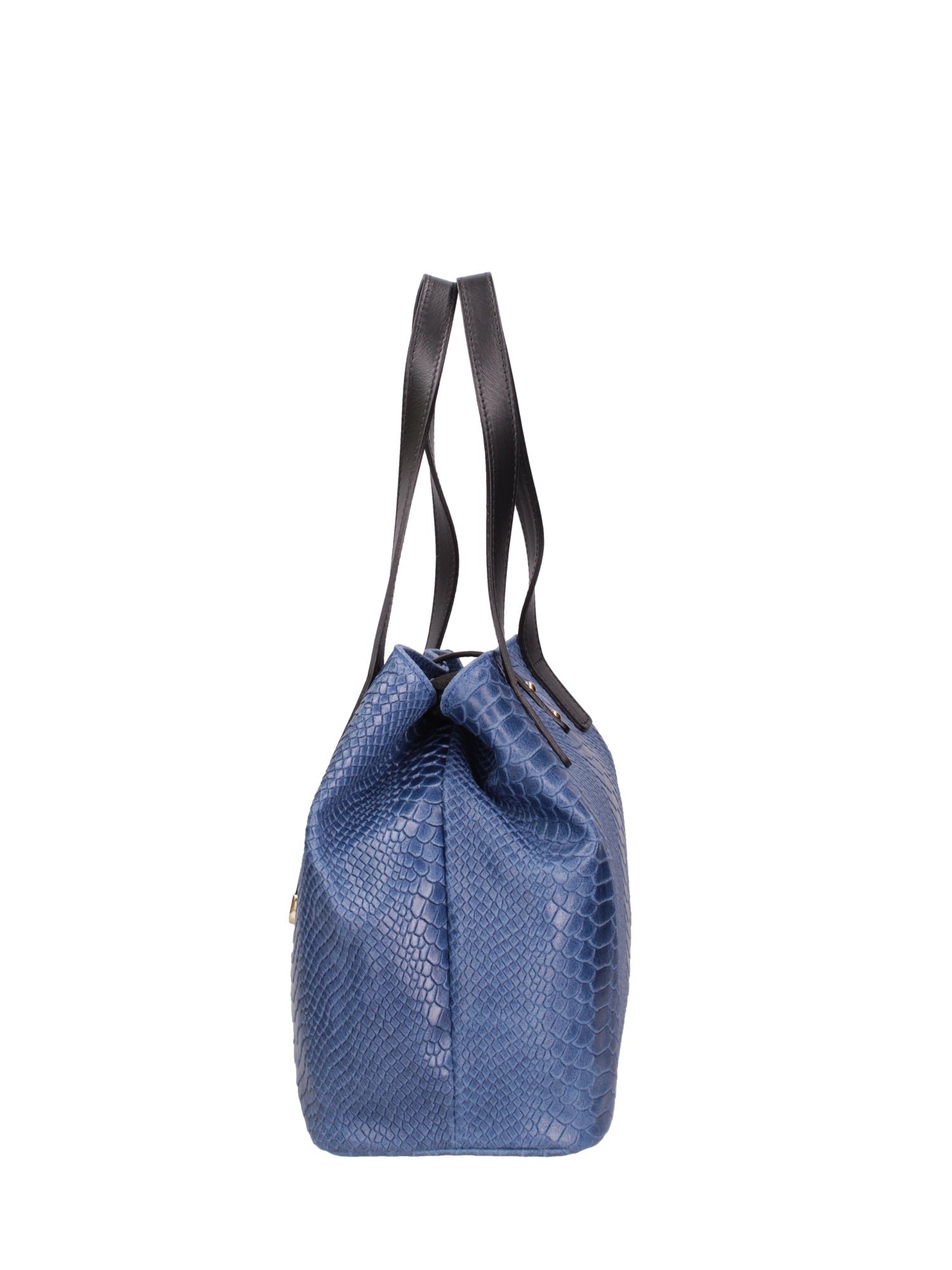 Clarissa Borsa a mano da donna Vera pelle 5276-012 BLU JEANS Gave Lux