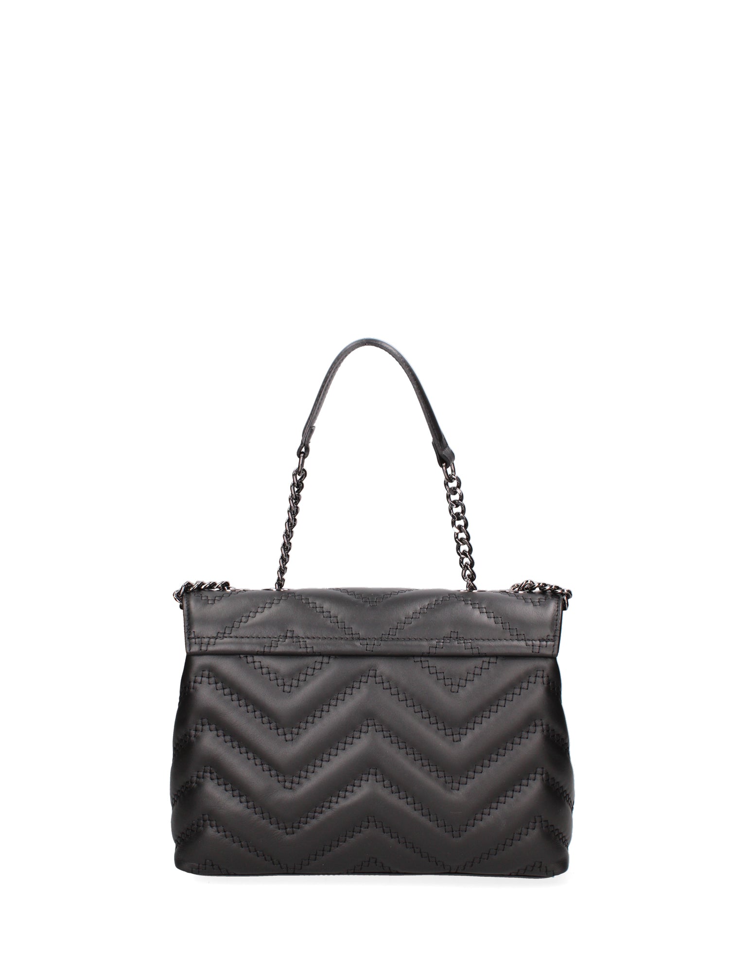 Borsa a spalla da donna 100% vera pelle JR-W-1130-RU-BLACK + GOLD John Richmond