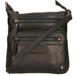 Borsa a tracolla da uomo Vera pelle RFID HILB-15118-NERO Hill Burry