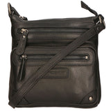 Borsa a tracolla da uomo Vera pelle RFID HILB-15118-NERO Hill Burry