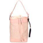 Borsa a secchiello da donna Misto pelle e tessuto MYB-05165-SS-506+S13 ROSA My Best Bag