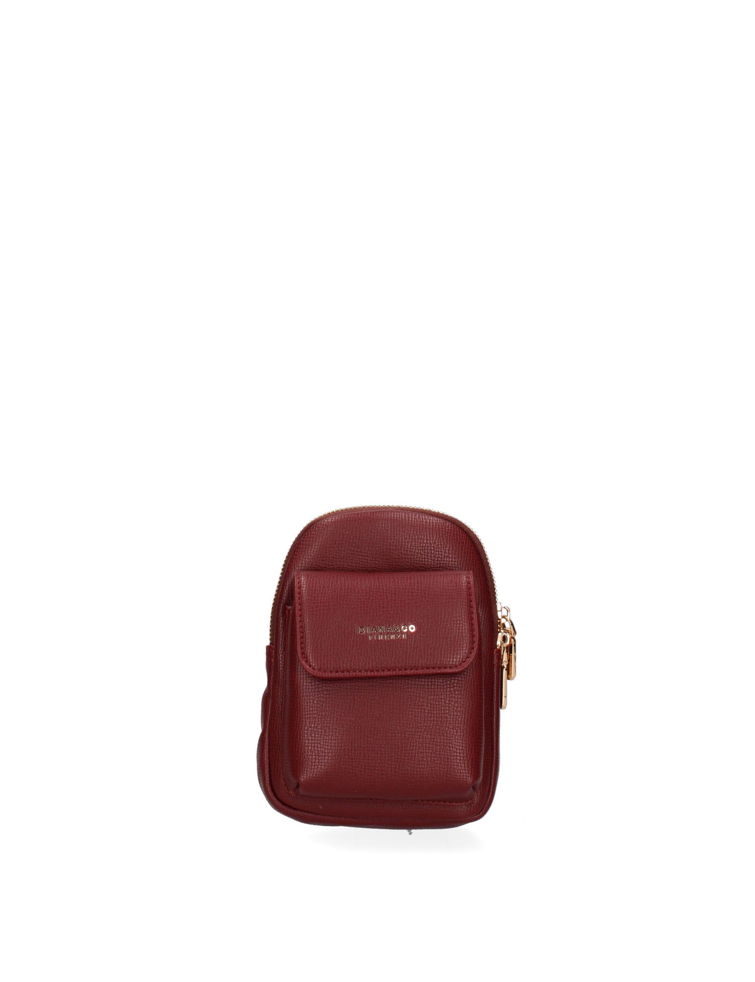 Borsa a tracolla donna Ecopelle e zip 601-1-BORDEAUX Diana&co
