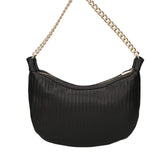 Zelia Nova Borsa a spalla da donna Vera pelle 03818-S28 NERO ORO Chiara Ferretti