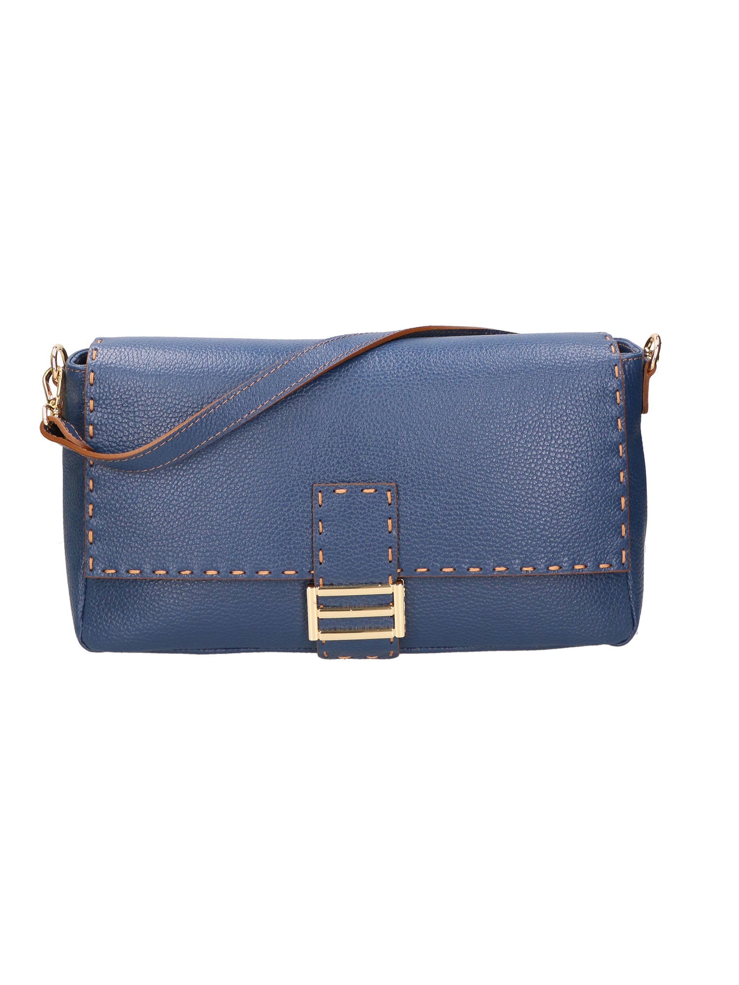 Walda Borsa a spalla da donna Vera pelle 06868-D24 BLU Gave Lux