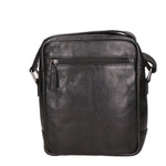 Borsa a tracolla unisex vera pelle 100% pelle di vacchetta SN5863847-BLACK Santini Firenze