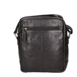 Borsa a tracolla unisex vera pelle 100% pelle di vacchetta SN5863847-BLACK Santini Firenze