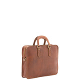 Borsa a mano unisex in vera pelle Made in Italy 4410-MARRONE Alessia Firenze