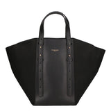 Borsa a mano da donna Vera pelle e suede MYB-7030-SS-NERO+VACCHETTA NERO My Best Bag
