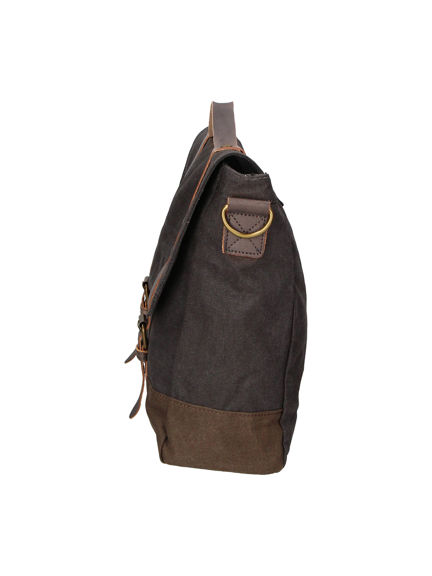 Minerva Borsa a mano unisex Canvas e pelle ZG3011-NERO BLACK Gave Lux