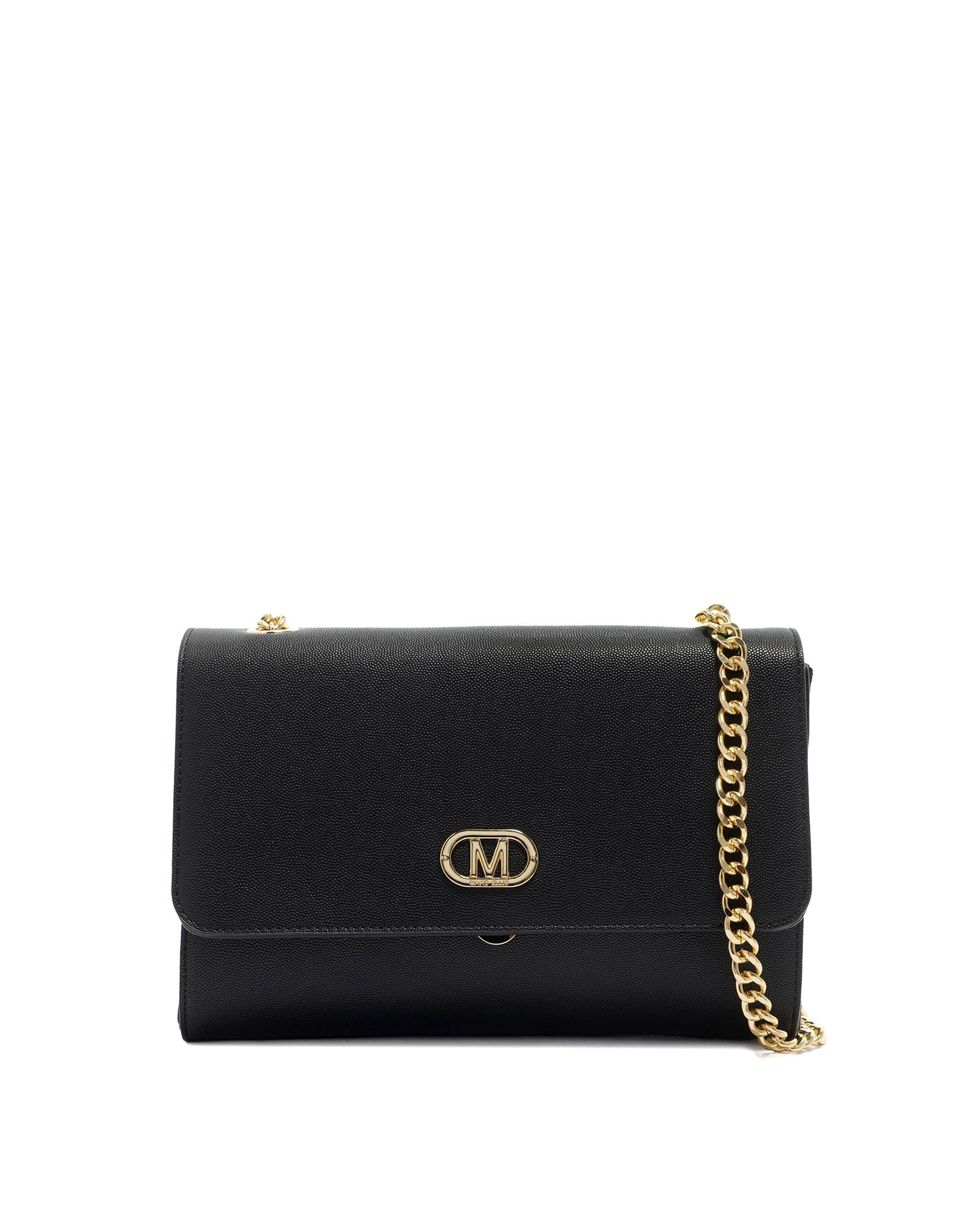 Borsa a mano da donna 100% poliestere KATE-GRAIN-BLACK-GOLD Marc Ellis