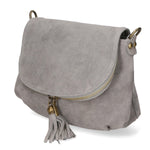 Emanuela Borsa a tracolla da donna Vera pelle 80057-018 GRIGIO MEDIO Gave Lux