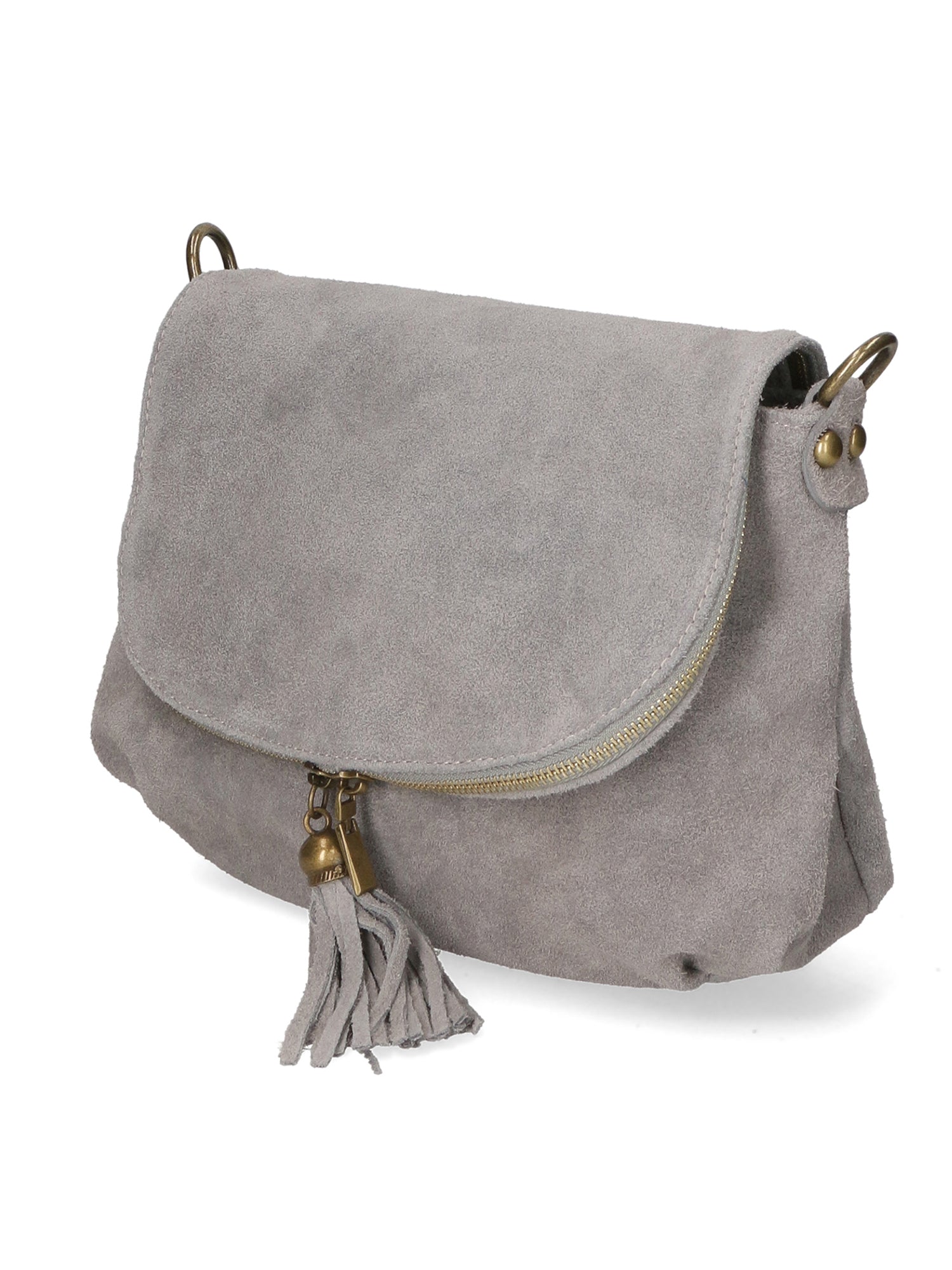 Emanuela Borsa a tracolla da donna Vera pelle 80057-018 GRIGIO MEDIO Gave Lux