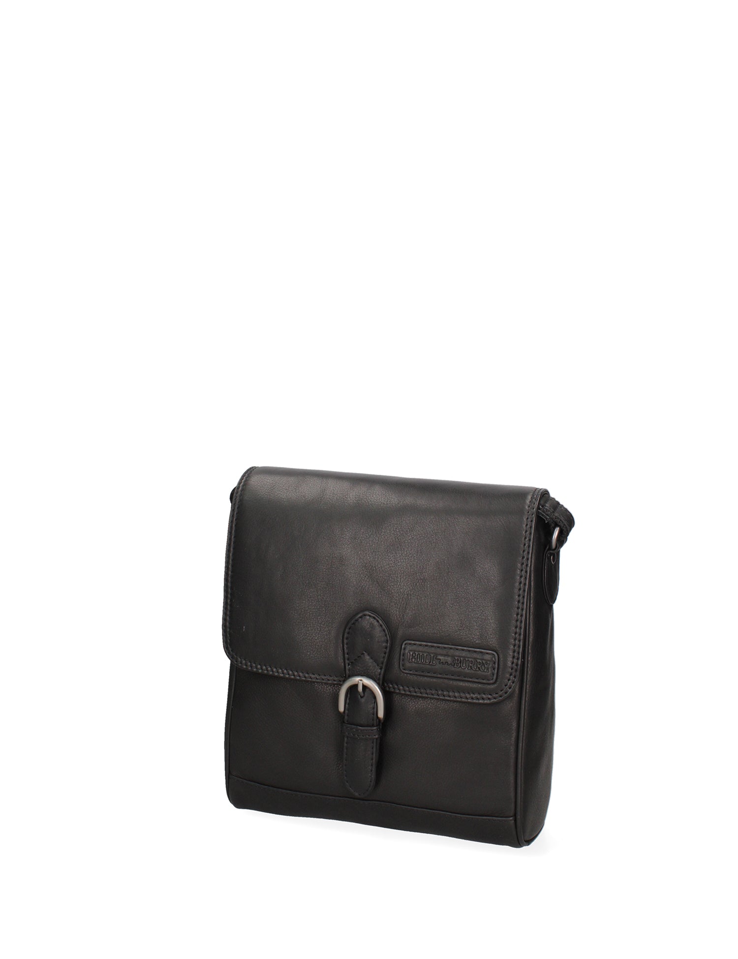 Borsa a tracolla da uomo Vera pelle HILB-3193-NERO Hill Burry