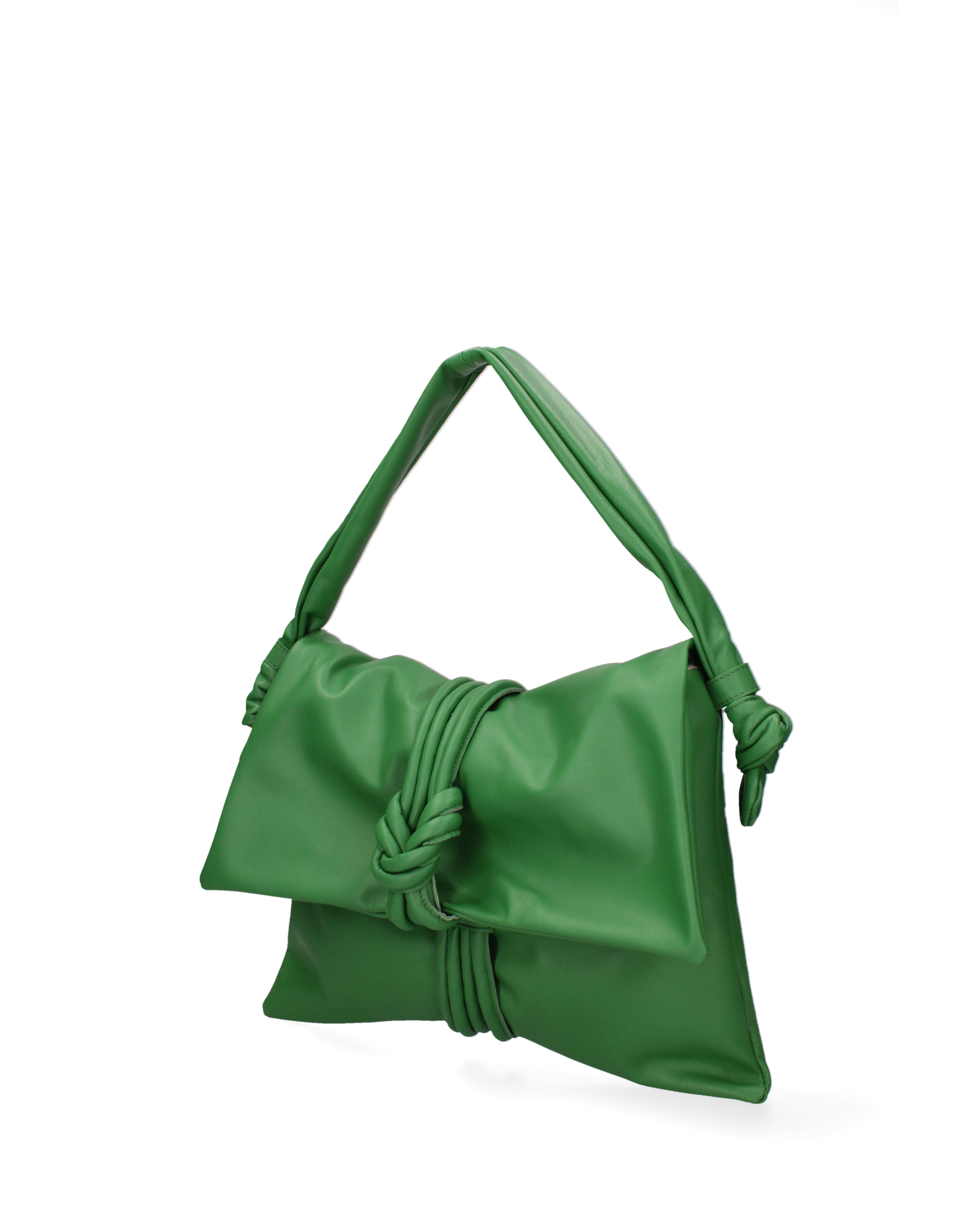Borsa a spalla da donna Vera pelle 07172-S47 VERDE MELA Viola Castellani