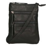 Borsa a tracolla da uomo 100% vera pelle HILB-3190-BLACK NERO Hill Burry