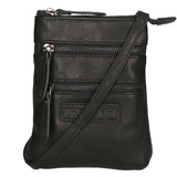 Borsa a tracolla da uomo 100% vera pelle HILB-3190-BLACK NERO Hill Burry