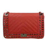 Bologna Borsa a spalla da donna Vera pelle 6590-ROSSO RED Gave Lux