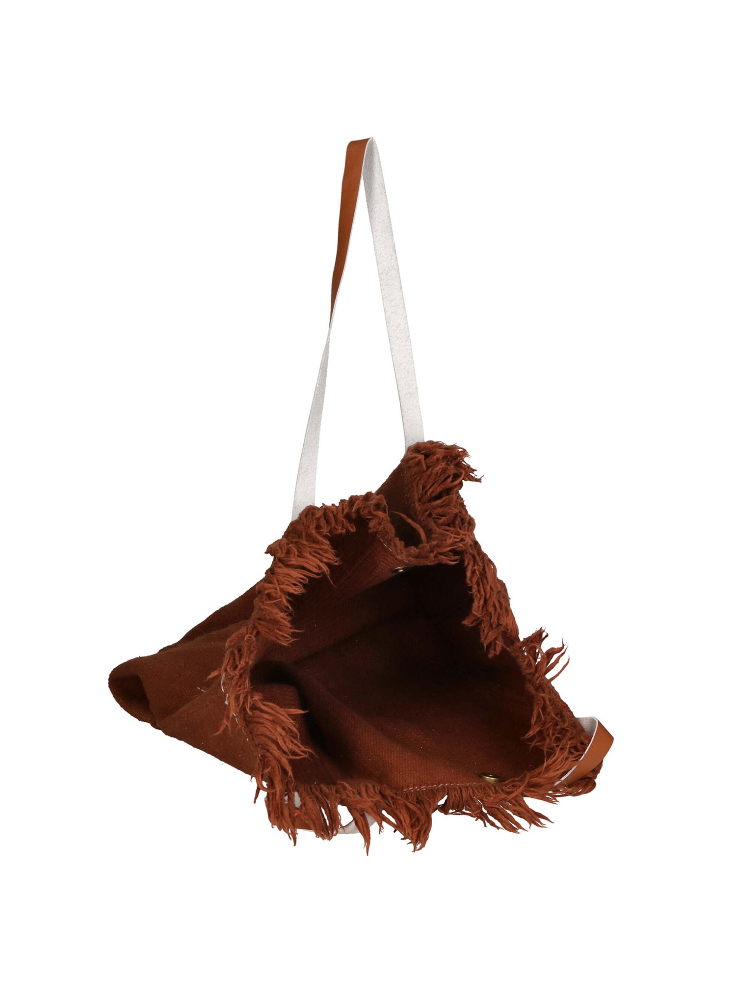 Agnese Borsa Shopper da donna Cotone e pelle 04649-D21 MARRONE BROWN Gave Lux