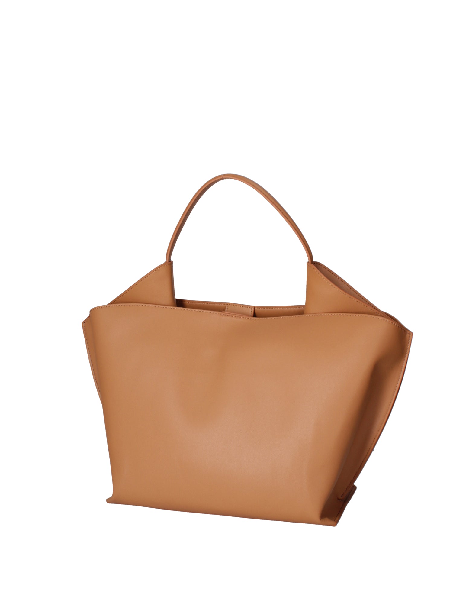 Borsa a mano da donna 100% pelle riciclata 07226-Cuoio Viola Castellani