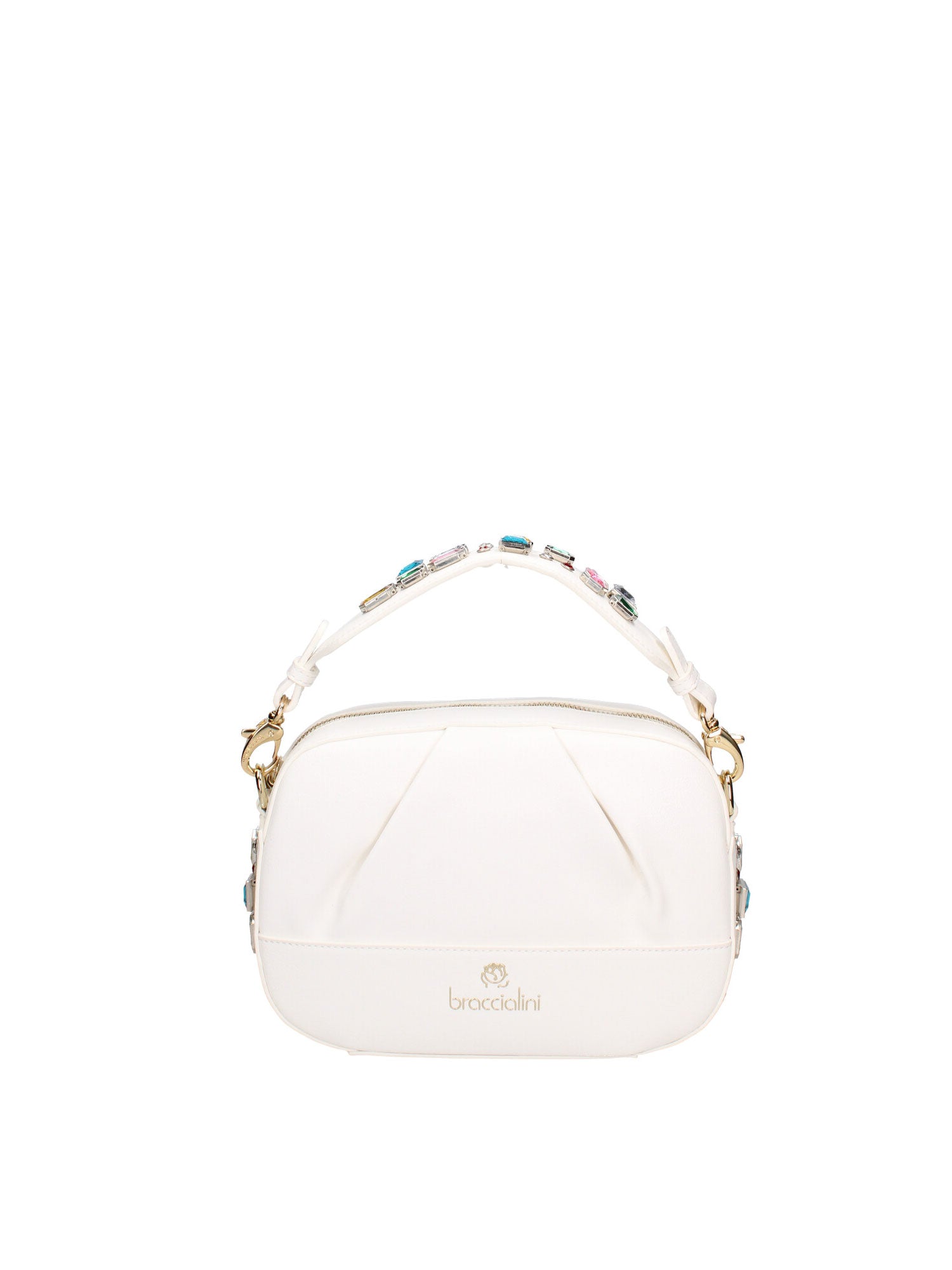Aurielle Borsa a Spalla da Donna 100% Poliuretano B17176-BIANCO Braccialini