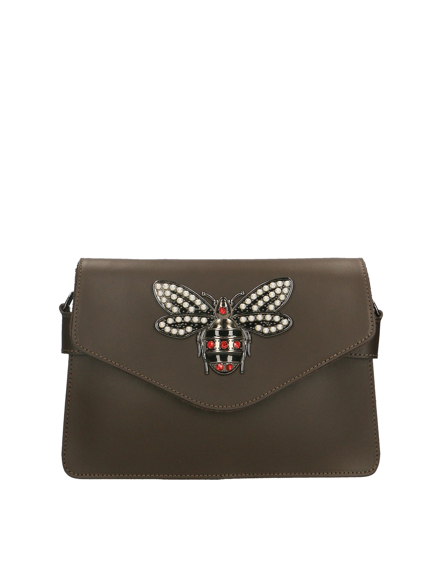 Alethea Borsa a tracolla donna Vera pelle 8801-T.MORO Gave Lux