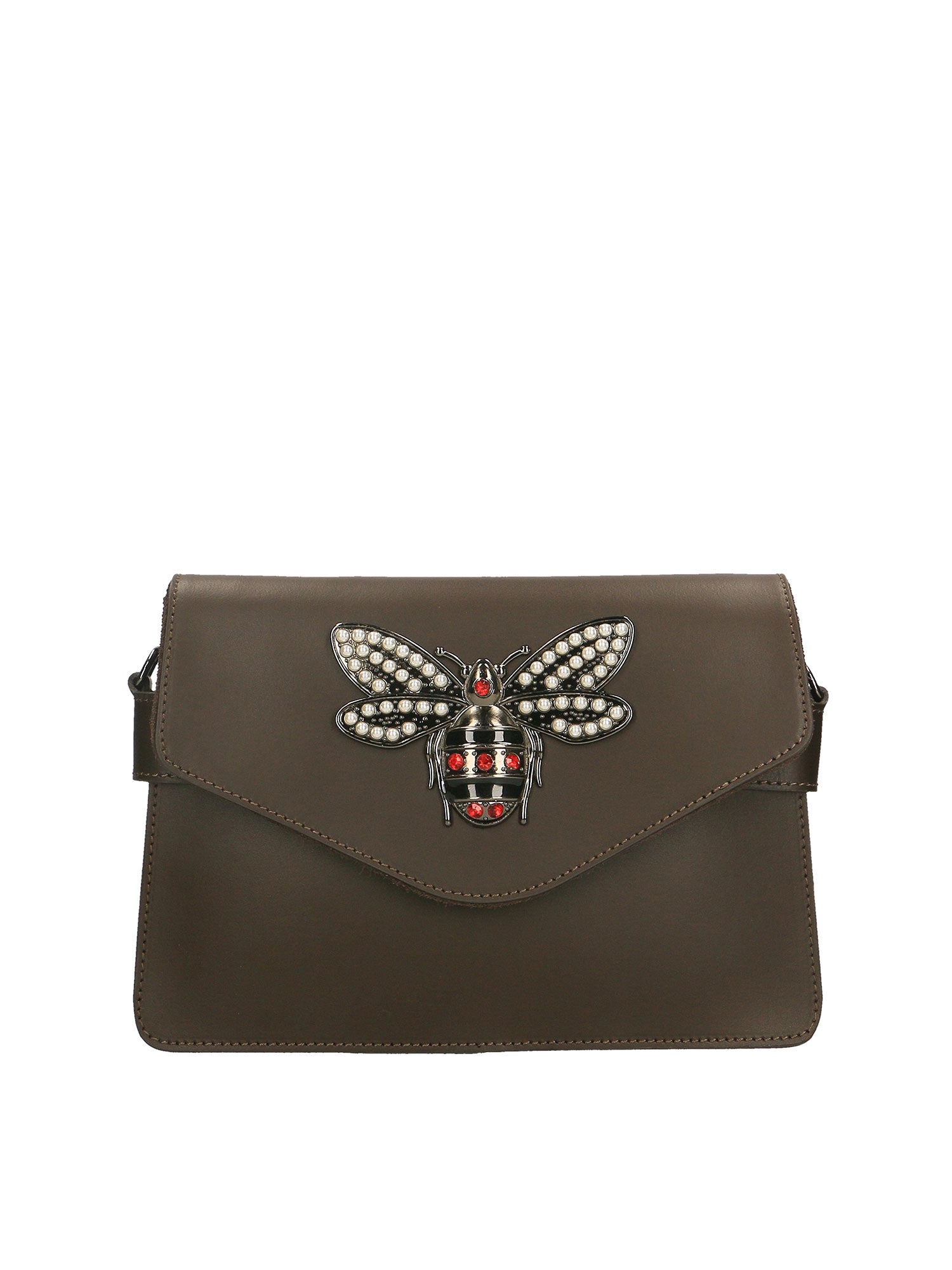 Alethea Borsa a tracolla donna Vera pelle 8801-T.MORO Gave Lux