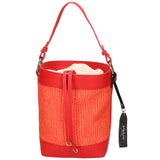 Borsa a secchiello da donna Misto pelle e tessuto MYB-05165-SS-534+S42 CORALLO My Best Bag