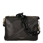 Borsa a tracolla da donna Vera pelle MYB-7024-SS-D28 NERO BLACK My Best Bag