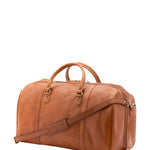 Borsa da viaggio unisex vera pelle 100% cotone 4038-MIELE Alessia Firenze