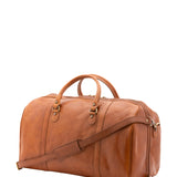 Borsa da viaggio unisex vera pelle 100% cotone 4038-MIELE Alessia Firenze