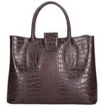 Letizia Borsa a mano da donna Pelle stampata croco 06542-T.MORO Gave Lux