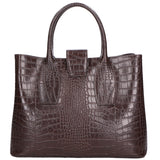 Letizia Borsa a mano da donna Pelle stampata croco 06542-T.MORO Gave Lux