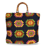 Luana Borsa a mano da donna Lana e vera pelle 04466-NERO Gave Lux