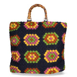 Luana Borsa a mano da donna Lana e vera pelle 04466-NERO Gave Lux