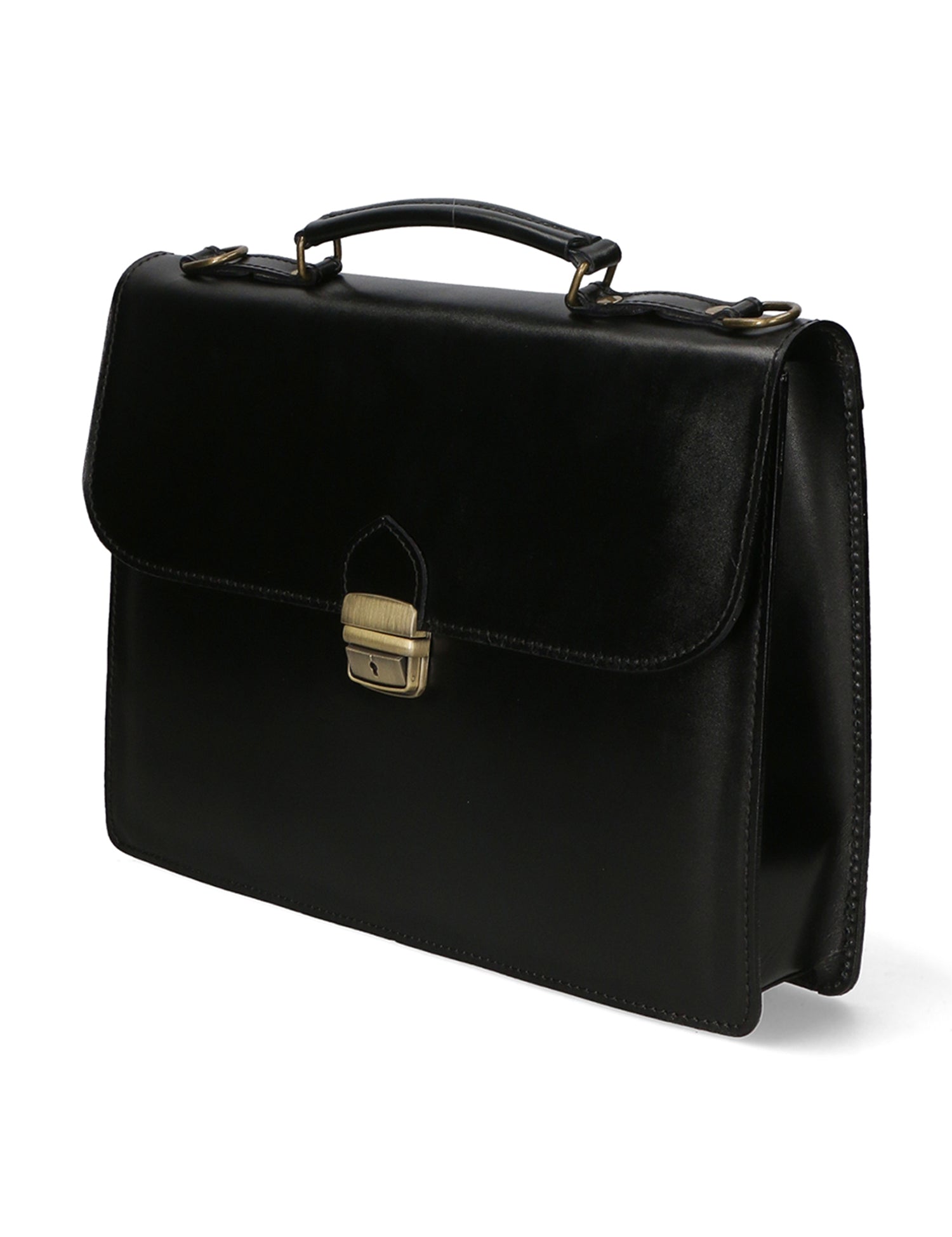 Dafne Borsa da lavoro unisex Vera pelle 7004-NERO Gave Lux