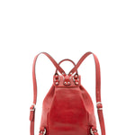 Zaino in vera pelle unisex Made in Italy 4030-ROSSO Alessia Firenze