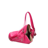 Anjelica women's shoulder bag convertible into a backpack in genuine leather, Made in Italy, 33x31x12 cm