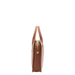 Borsa a mano unisex vera pelle Made in Italy 4454-MARRONE Alessia Firenze