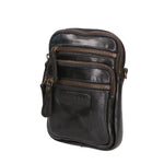 Borsa a tracolla da uomo Vera pelle RFID HILB-3192W-NERO Hill Burry
