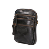 Borsa a tracolla da uomo Vera pelle RFID HILB-3192W-NERO Hill Burry