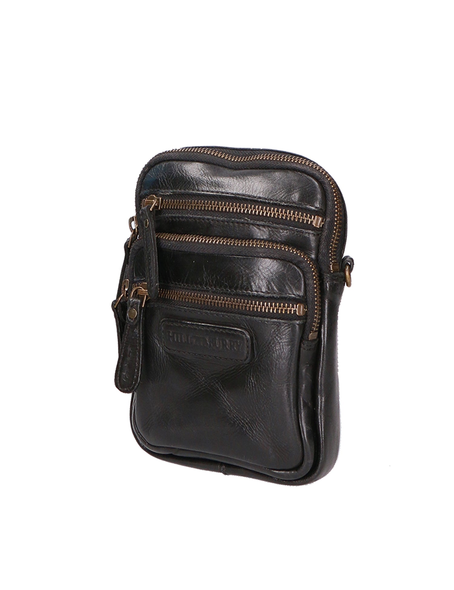 Borsa a tracolla da uomo Vera pelle RFID HILB-3192W-NERO Hill Burry