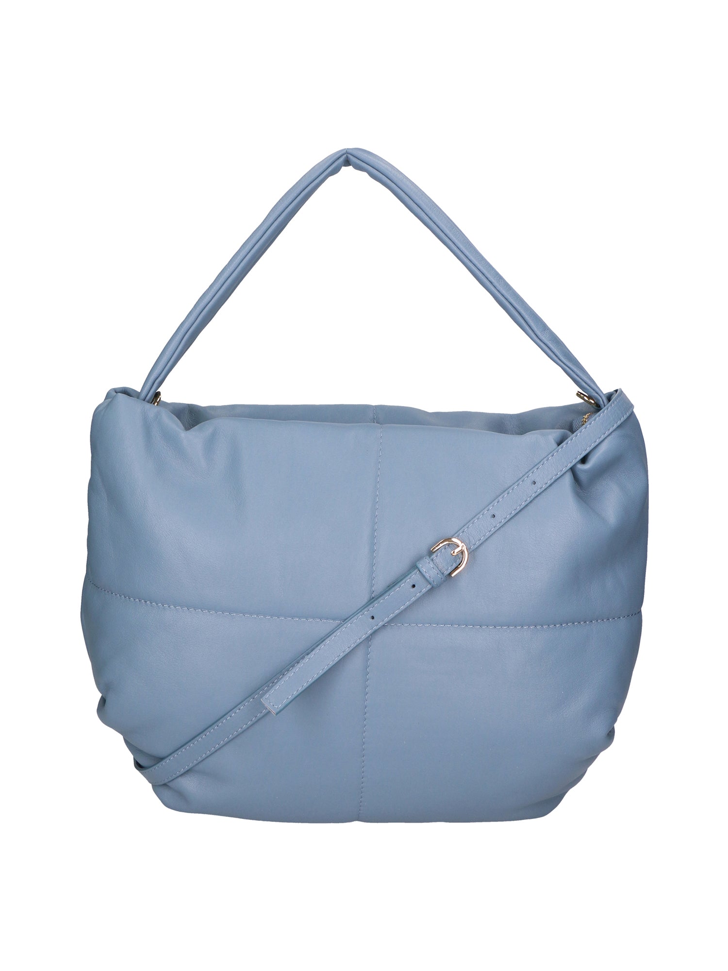 Virginia Borsa a spalla da donna Vera pelle 06495-S41 CELESTE SCURO Gave Lux