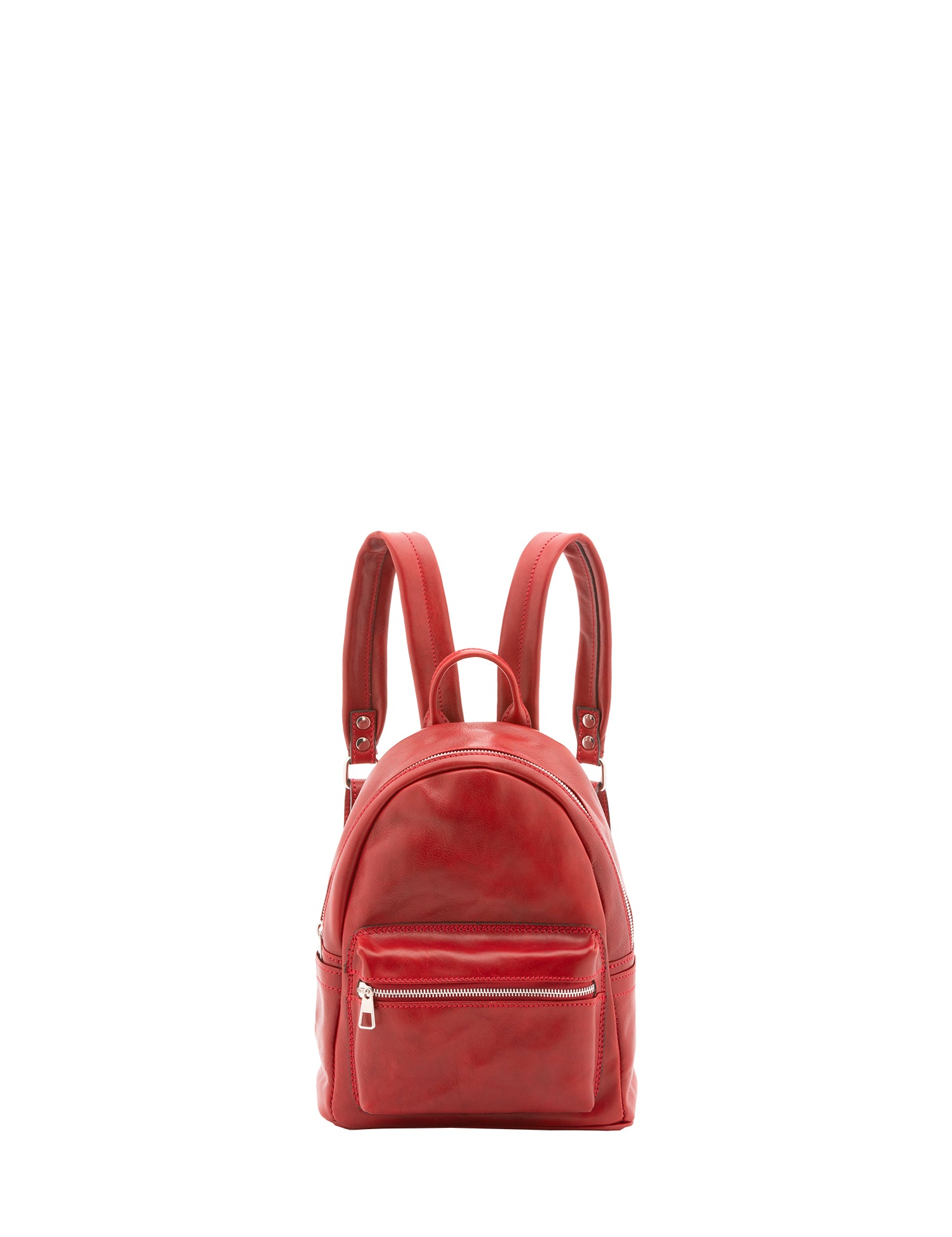Zaino unisex in vera pelle 100% cotone 4460-ROSSO Alessia Firenze