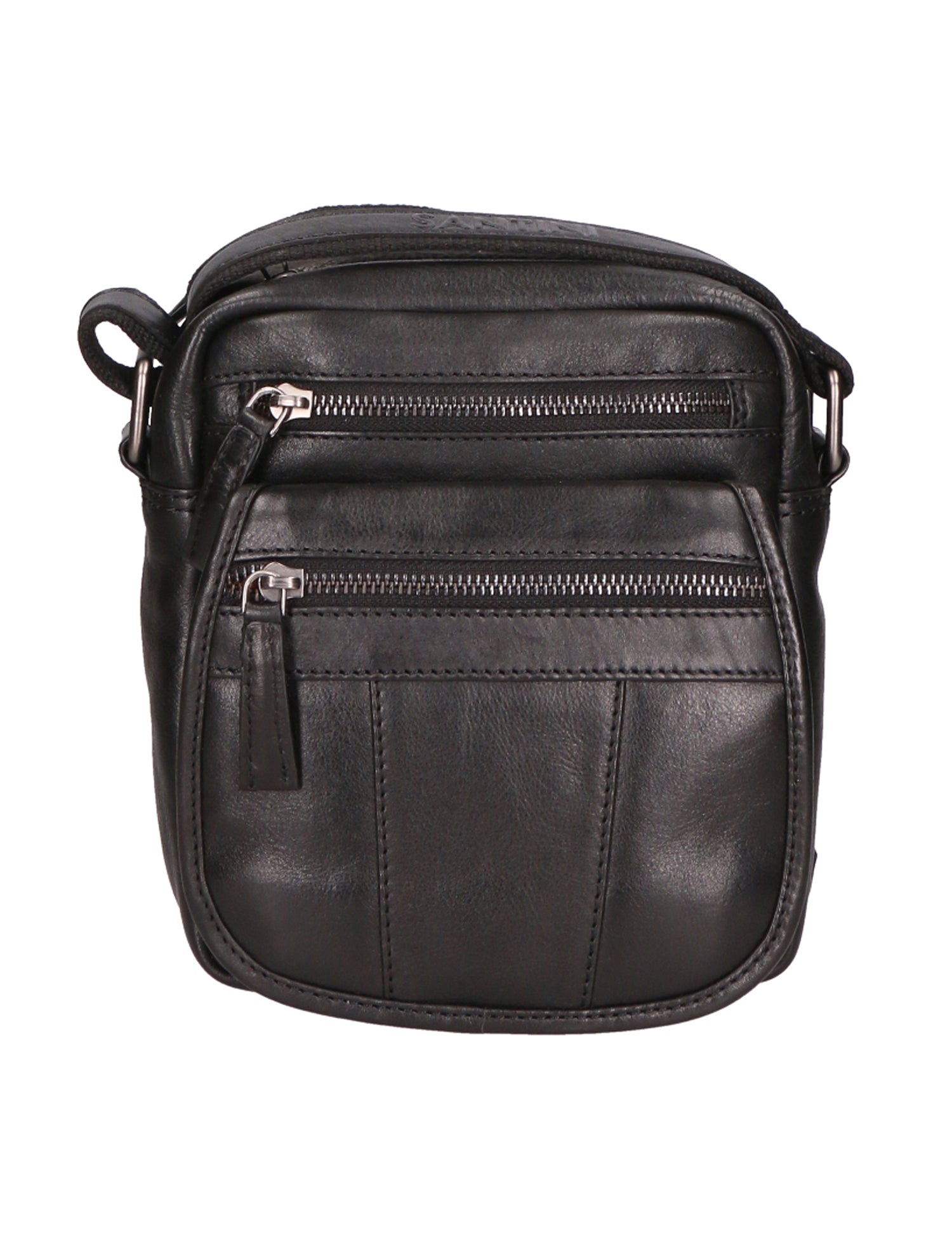 Borsa a tracolla unisex vera pelle 100% Made in Italy SN5862547-BLACK Santini Firenze