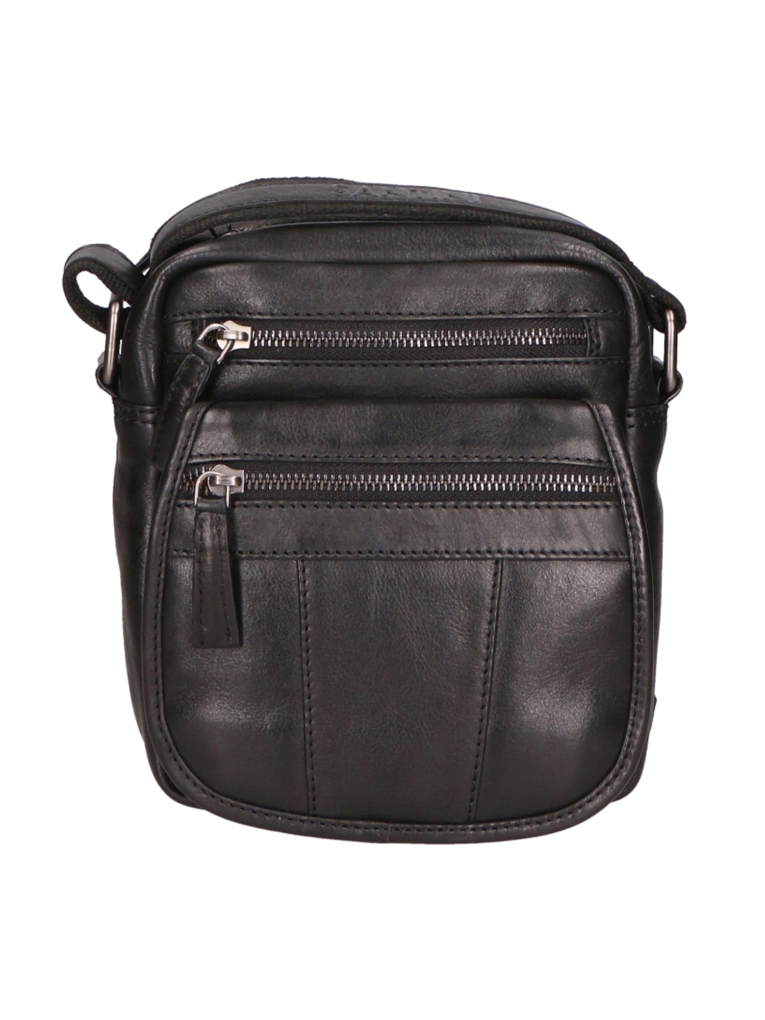Borsa a tracolla unisex vera pelle 100% Made in Italy SN5862547-BLACK Santini Firenze