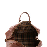 Borsa da viaggio unisex vera pelle 100% cotone 4038-MARRONE Alessia Firenze