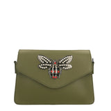 Alethea Borsa a tracolla donna Vera pelle 8801-VERDE Gave Lux